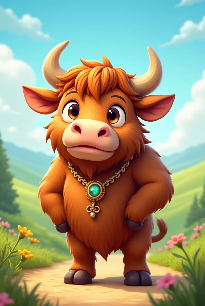 Create an image of the ox Tatá to be a mascot