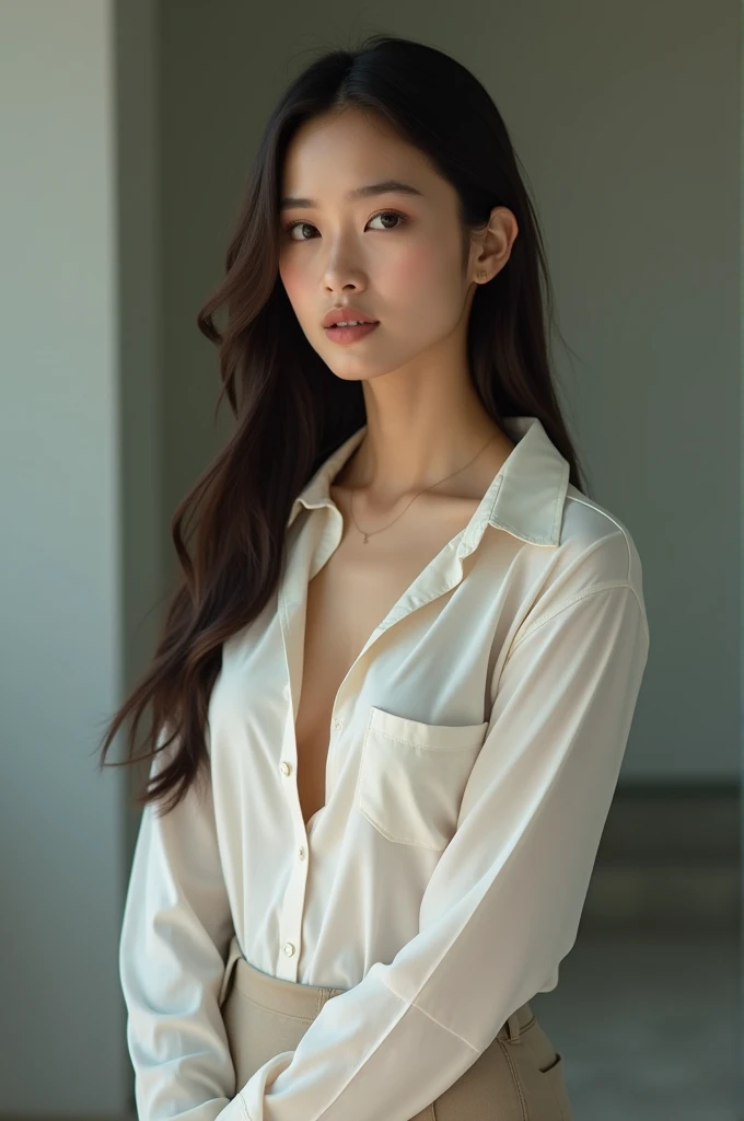 Malay Muslim thin shirt without buttons short skirt beauty sexy good-looking face