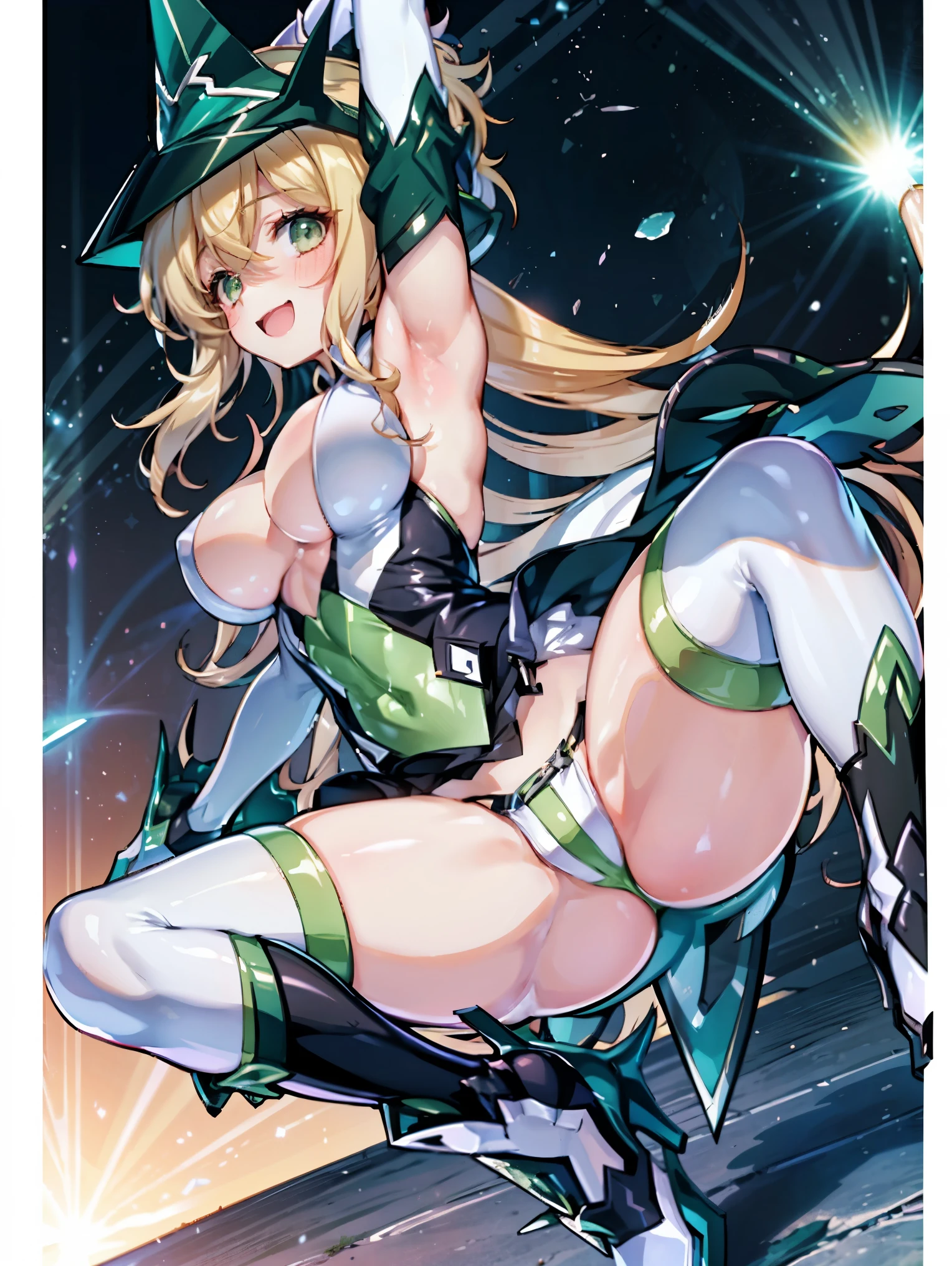 (Extremely detailed CG), (Highest quality),(full body),(( Spread your legs,Strike a Pose)),1 _girl,alone, Akatsuki Kirika,symphogear,Perfect Face, Glowing Skin, Glowing Skin, Wide Hips,Tight waist,Knee-high boots,Elbow Bag,1 girl, Long Hair, Big Breasts,Thick thighs,sunset,Octane,(rise_leg:1.2),(leg_in_front_of_girl:1.3),rise_feet,stretch_knee,rise_sole,rise_heel,rise_ toes,rise_ankle,(stretch_leg:1.1),(Buttocks:0.6),big_smile, laugh,back_knee,I-shaped_balance,stretch_knee_back,crotch,