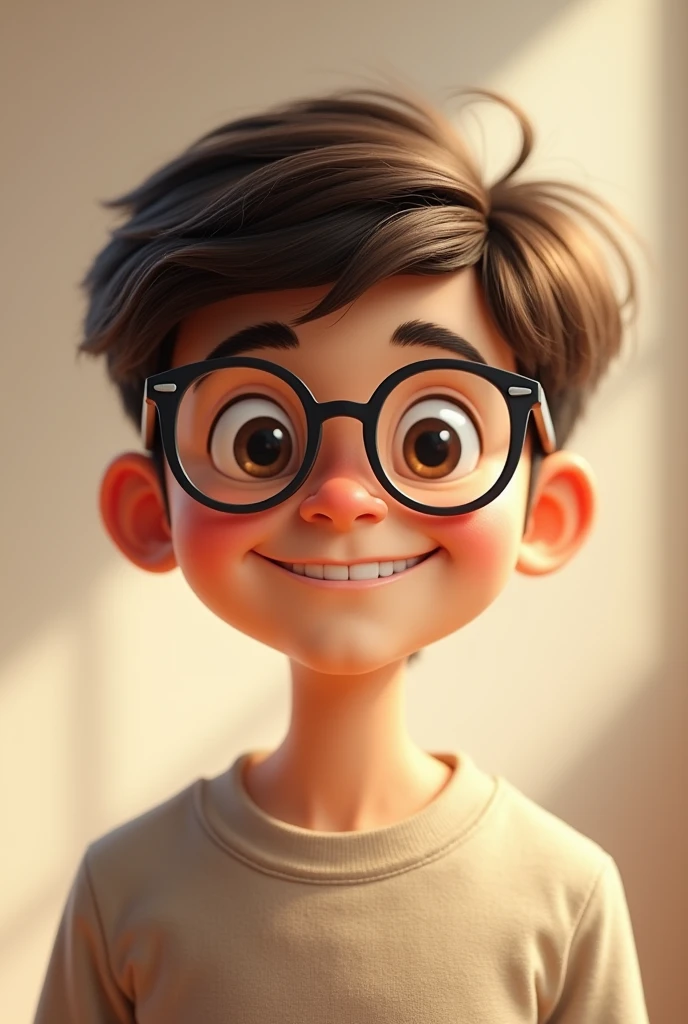 I need a boy wearing  glasses 

