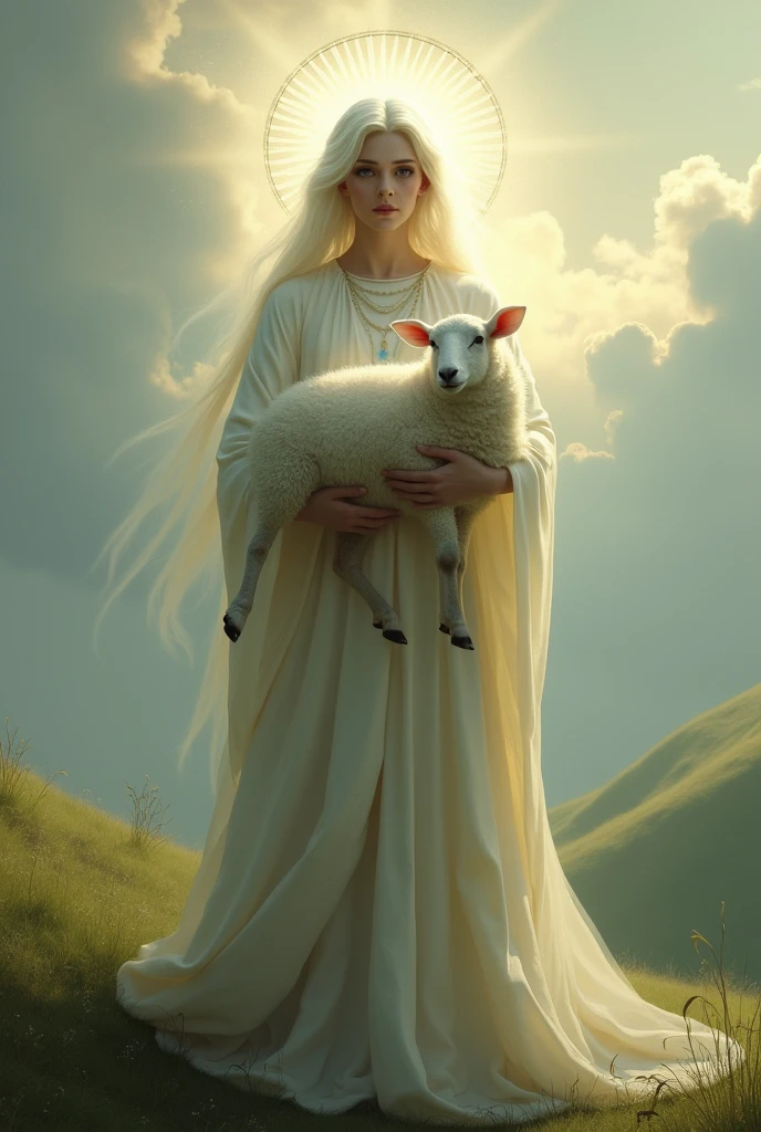 Image of God with a sheep