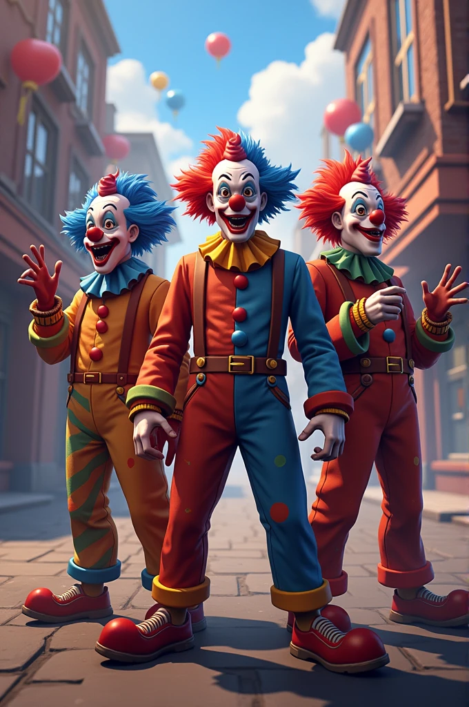 Make my free fire name very epic and say "assemble your squad" with images of the 4 clowns that appear in freefire
