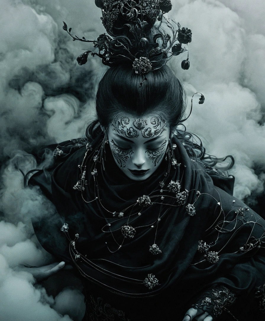 fog flowing clouds floating smoke drifting floating dim