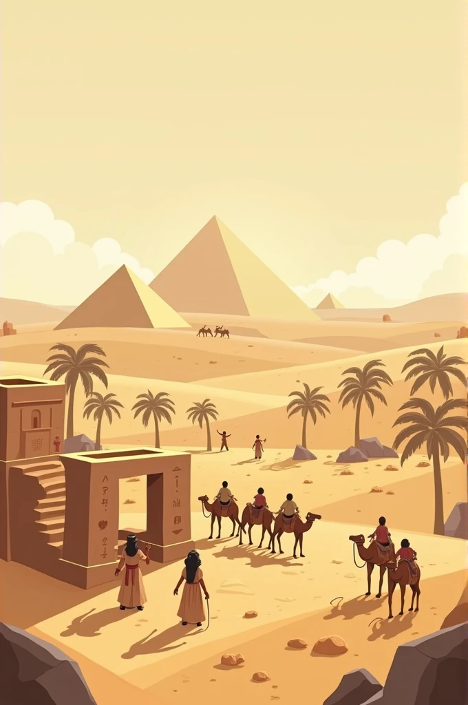 se simple animations or historical images of wells, caravans, and ancient Egypt to illustrate these points.*