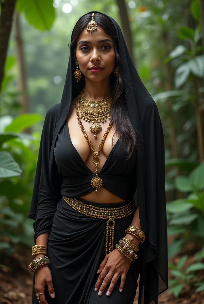 A Muslim girl with hijab from kerela big and mature wearing tight dress with chest exposing
