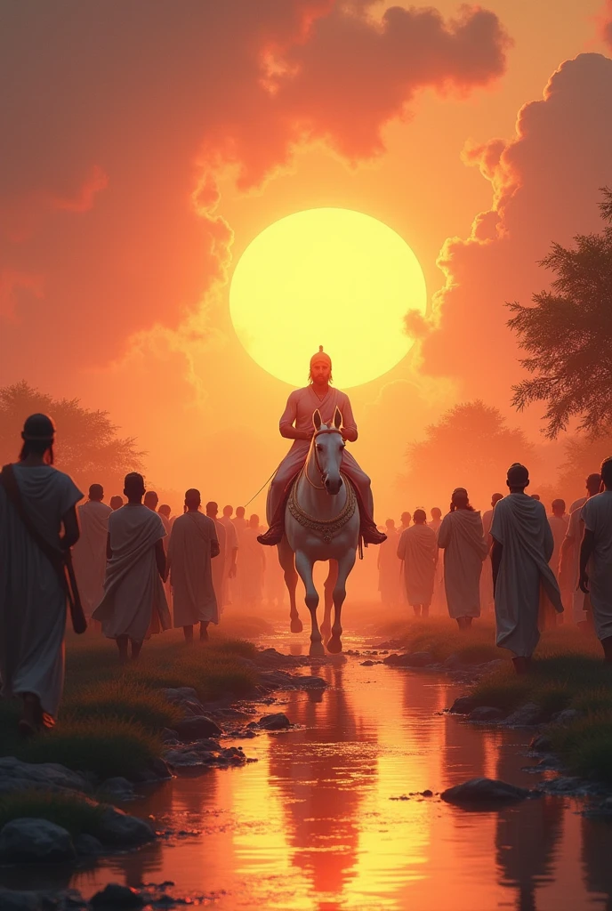 Background Sunrise and front ashwamedha
SURYAKOTI