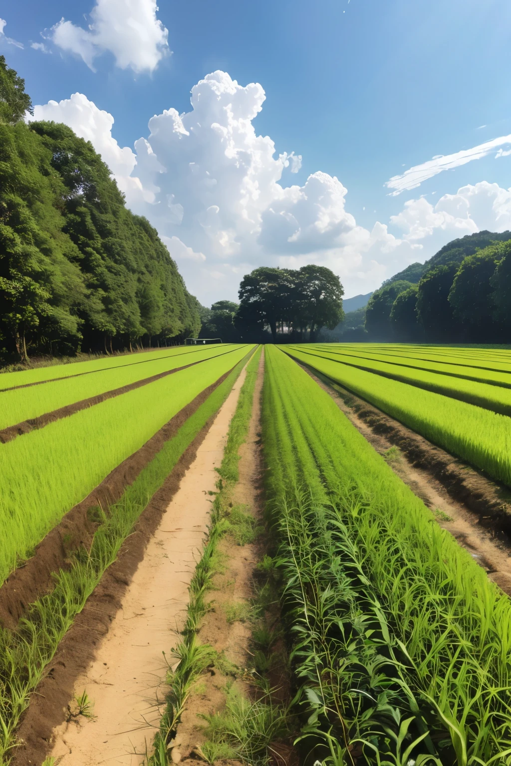 Rice seedlings, thin, fine, Asahi