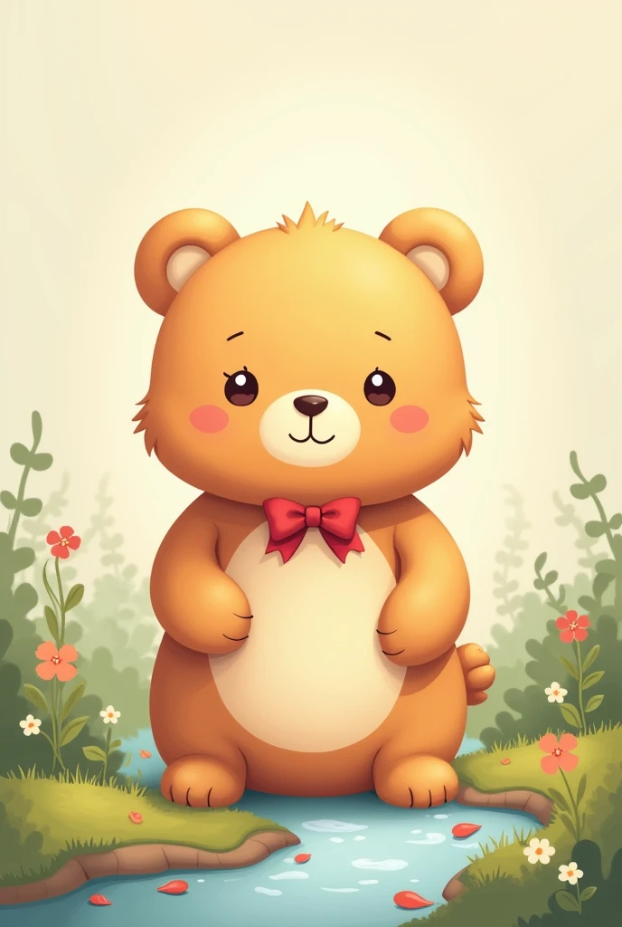 Cute bear character。