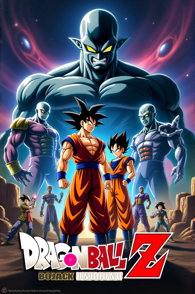 Make a poster on movie DRAGON BALL Z - BOJACK UNBOUND (1993) and write the name of the movie in poster