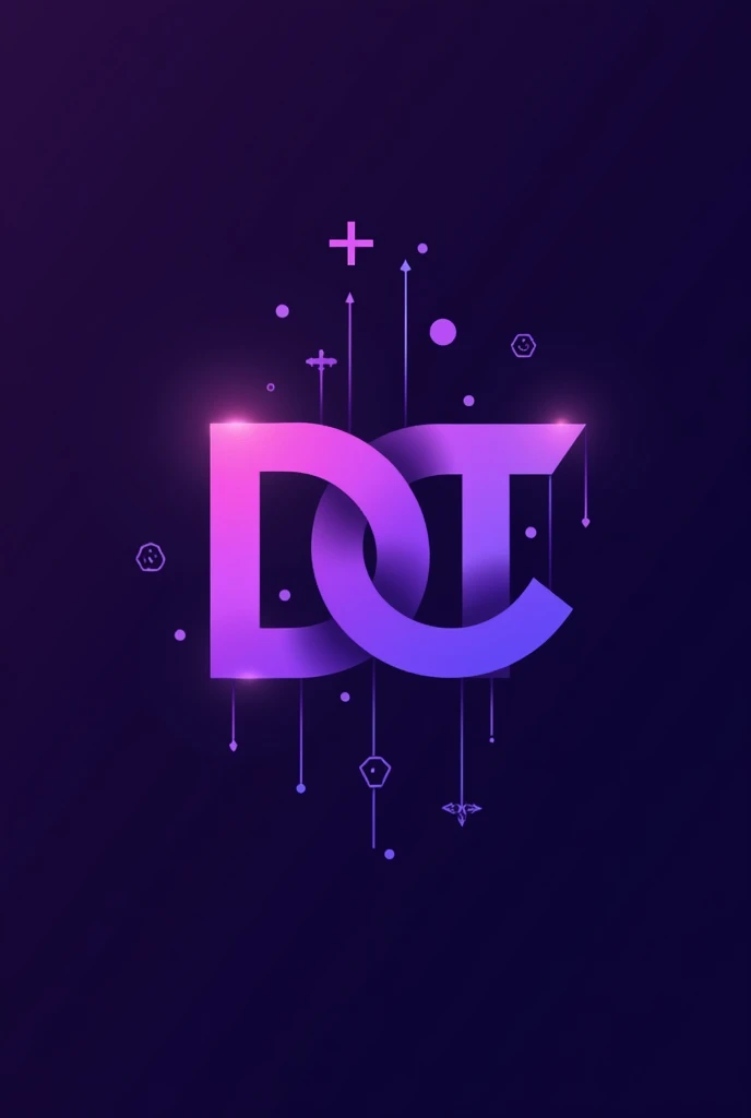 The DTBI branch logo is mainly purple and has a futuristic feel, conveying technology and business,have a DTBI alphabet, and has a 2D style image.