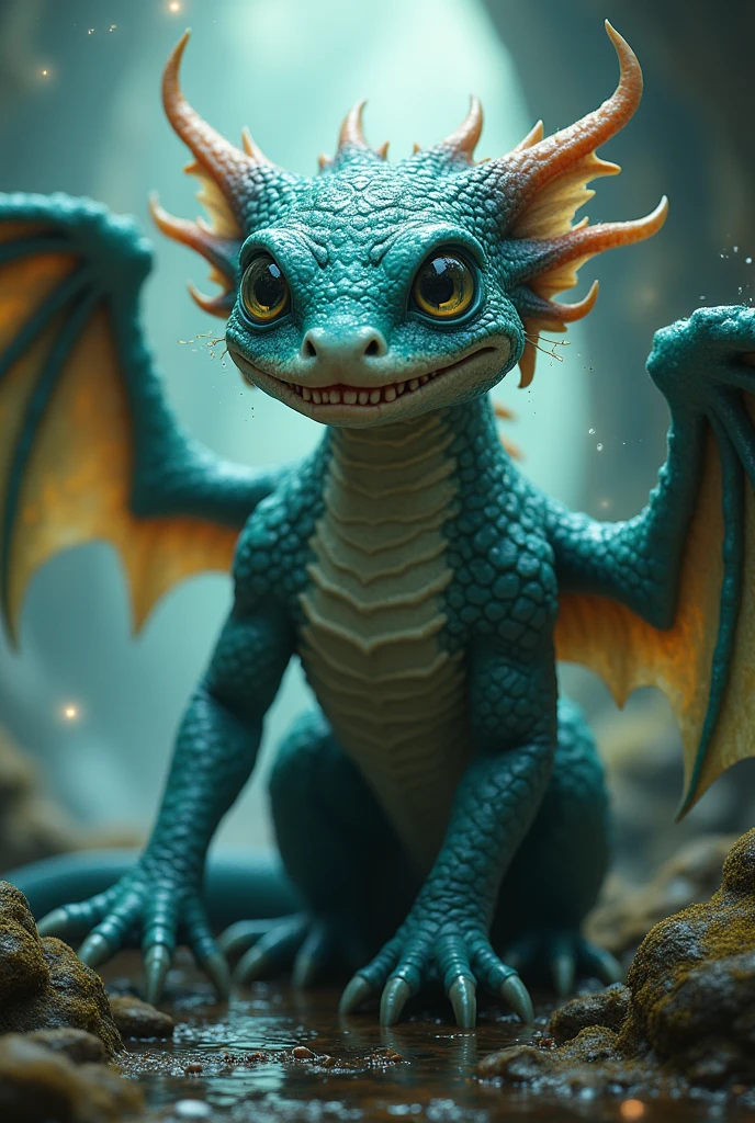 Axolotl head in a wyvern