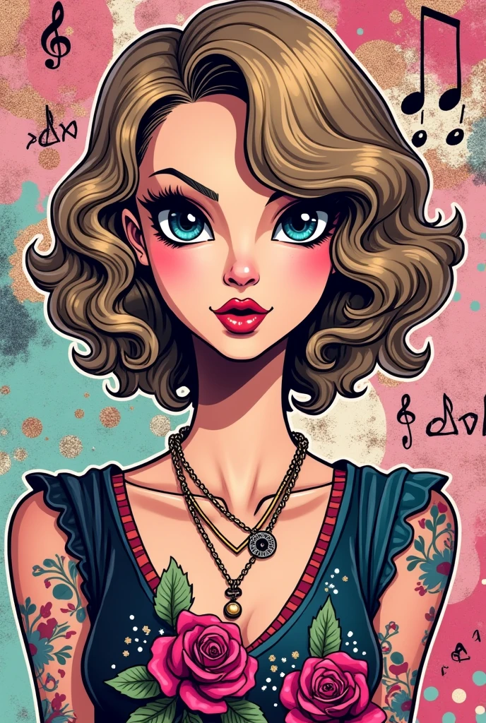 Wallpaper mixing Brat style with Taylor Swift 
