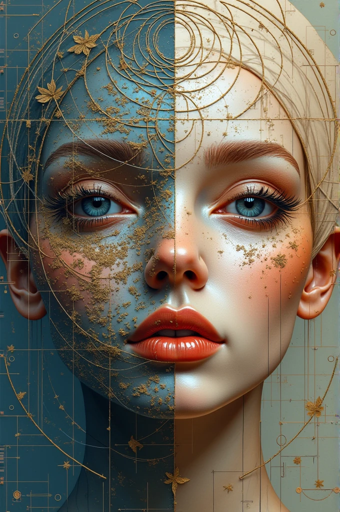 I am the most complex painting of lines of circles that exists. I am a work of art that draws the faces of human women. , The message I want to convey is that mathematics is also real art, very real. , 48k rules of composition the latest techniques in image creation 