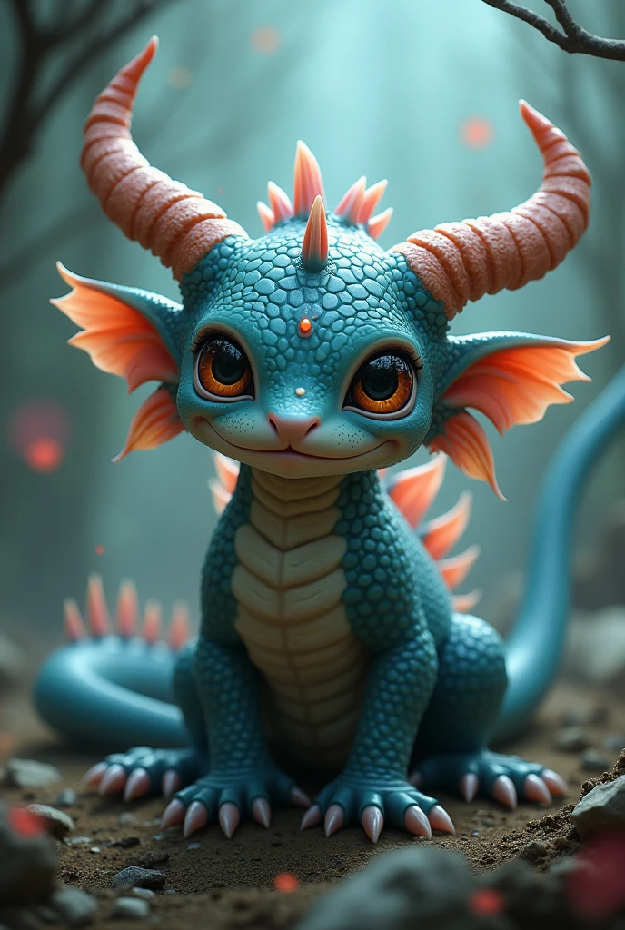 Axolotl head in a dragon