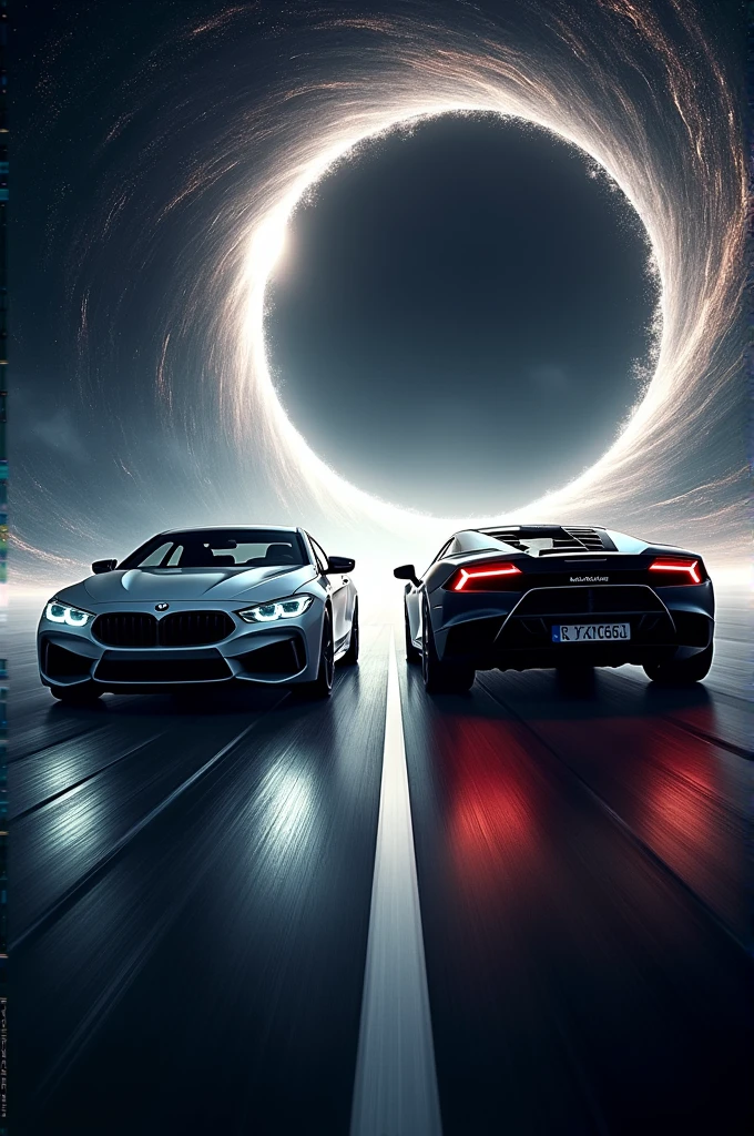 Bmw vs Lamborghini in black hole