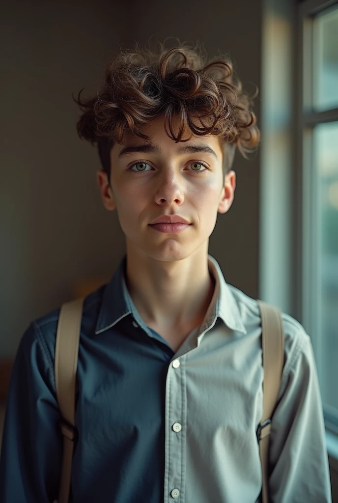 Show a before and after of the teenager. Start with a short clip of the teenager expressing his insecurity about his style, followed by image consulting and haircut. End with the teenager smiling, more self-confident.