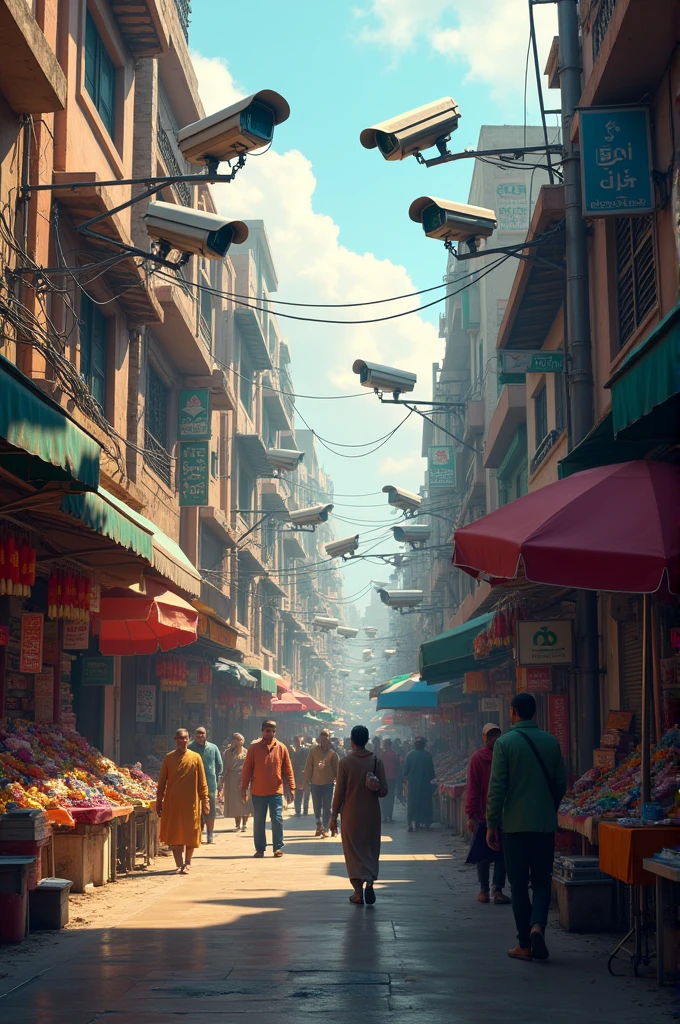 Many more CCTV camora on squeal road in indian market 