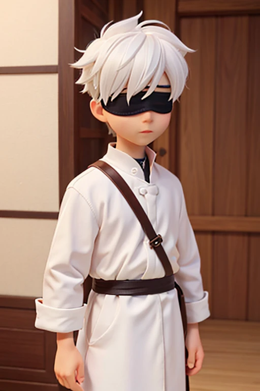 18age、male、neutral、White Hair、Blindfold、