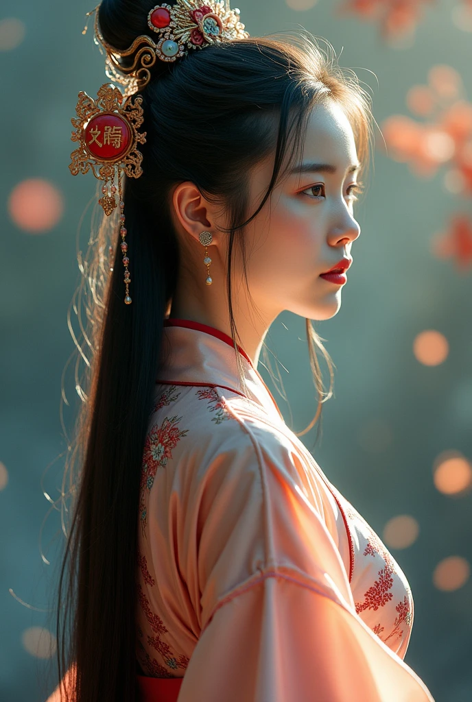 1girl.solo,hanfu,chinese clothing,(backside:1.2),photograph, masterpiece, photo realism,best quality, super high resolution, raw photo, photo shoot, professional, amazing detail, colorful, surrealism, masterpiece, best quality, HDR, viewpoint, highest quality, Sharp Focus, Digital Art Rendering, 8K,
