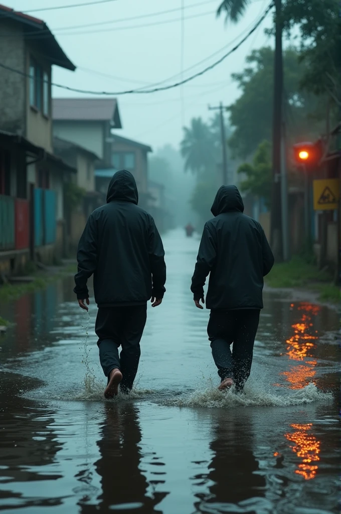 This video the deceptive activities of scammers during floods, urging viewers to be aware and informed.