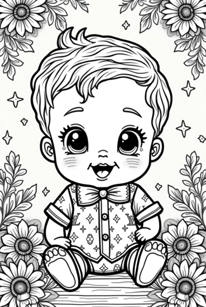 create a baby louis coloring page for children aged 5 to 10
