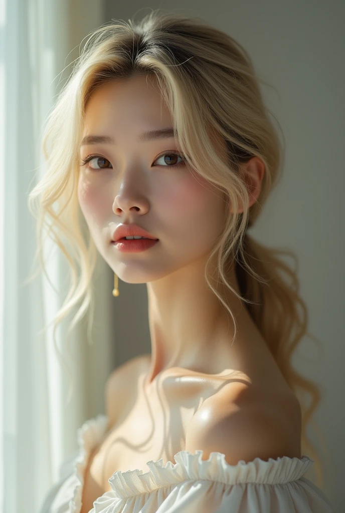 Woman, height 175 cm, breast size 2, blonde, Asian appearance