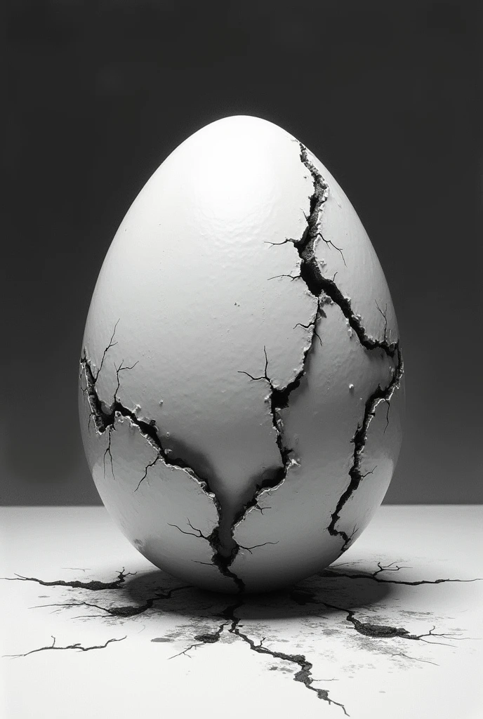 You can make a picture of a sad, broken egg with a black and white background
