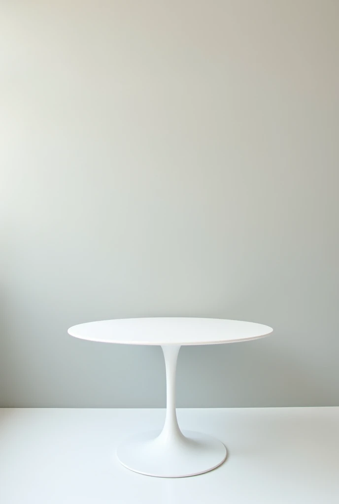 A white round table for casual discussions,Solid color background