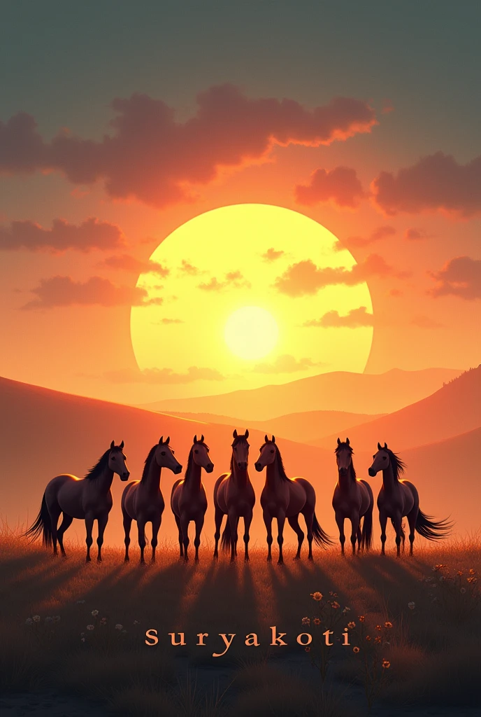Sunrising shining to 7 horse
Add text
Business name : SURYAKOTI