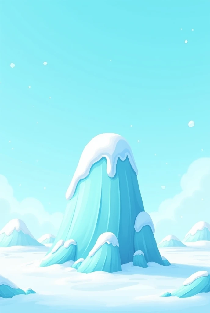 A cartoon of single ice hill