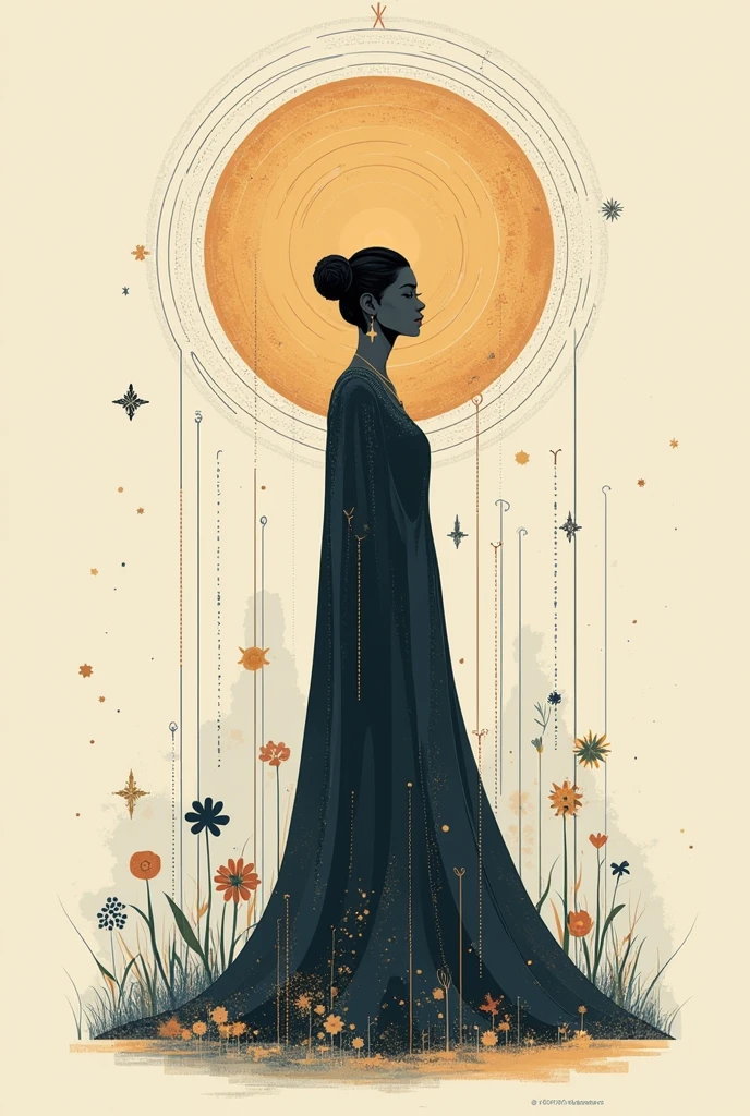 Make an easy and simple image that i can draw that consists these characteristics of literature:

Universality 
Artistry
Intellectual Value
Permanence
Style