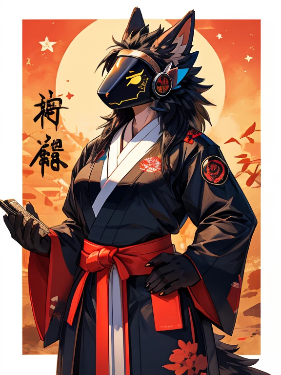 Hairy Protogen, Wide hips, stomach, beautiful, muscular, spongy, Hairy details, female,con japanese uniform kamikaze de la segunda guerra mundial, burned planes, katanas, suicide bombers, japanese uniform