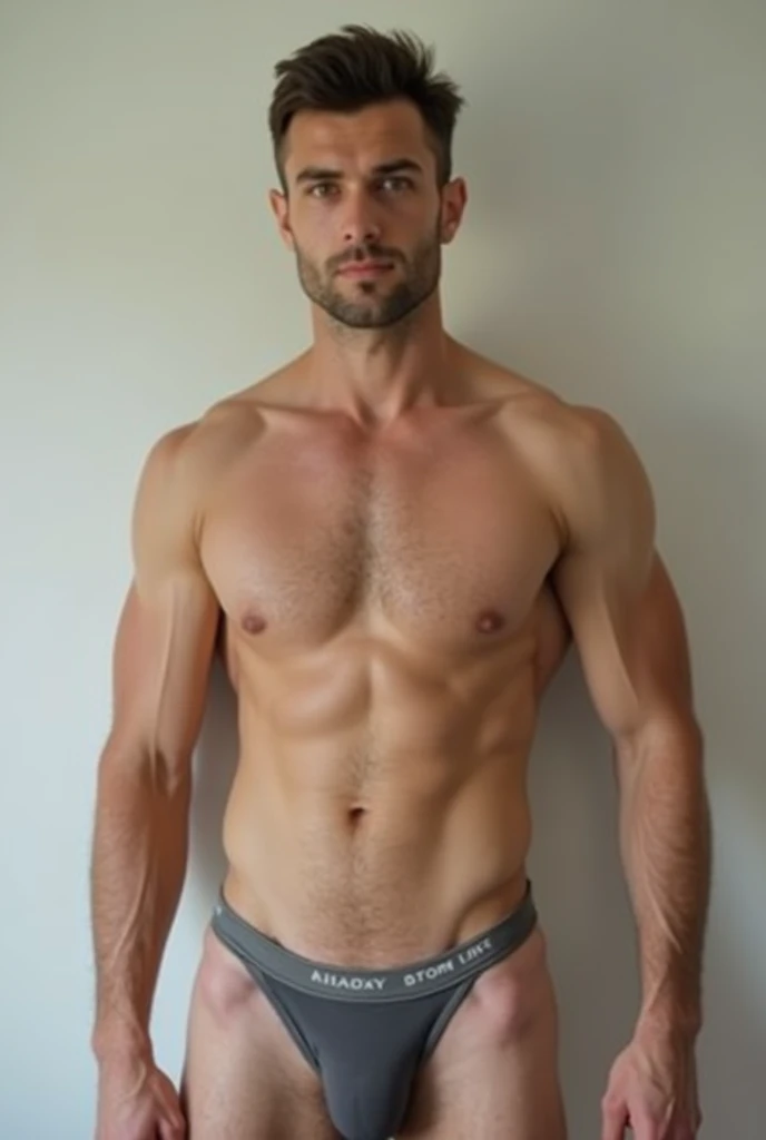 30 year old man totally naked with a standard penis