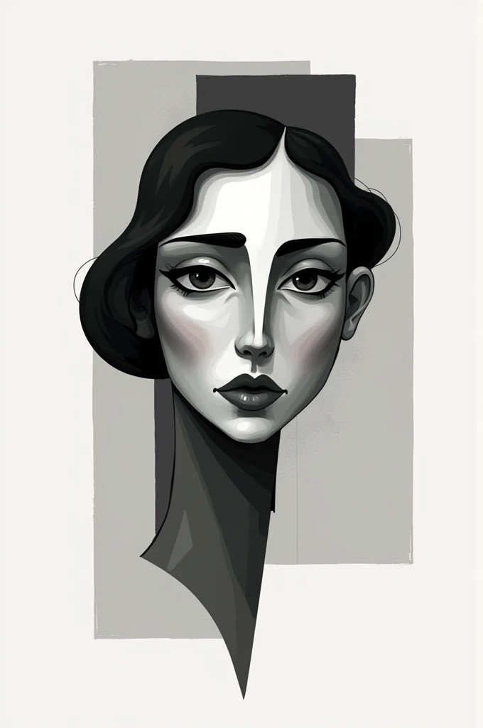 Nessa picasso inspired logo in grey
