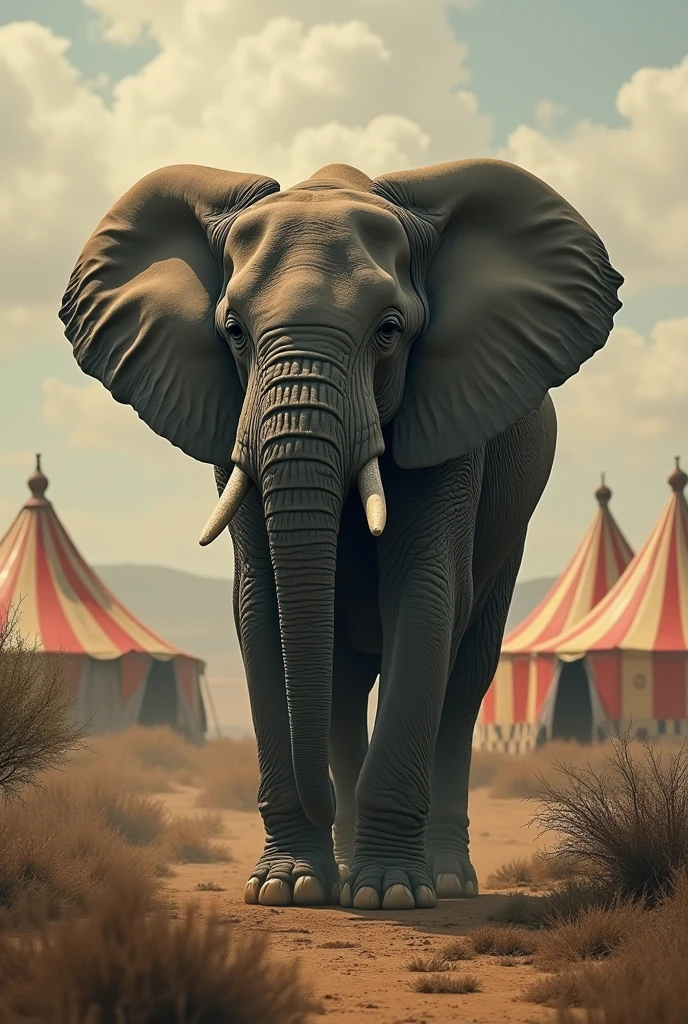 Endangered elephant because they become prey for poaching and become a part of circus