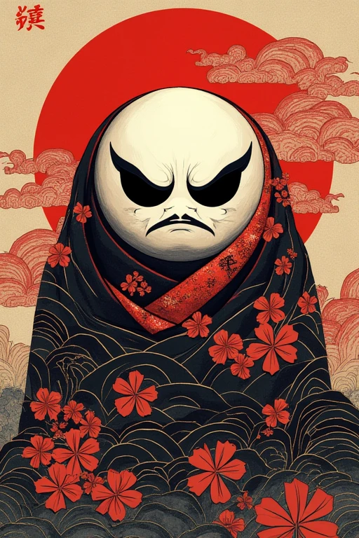 Daruma Japanese pattern Make it cooler Don't smile More Japanese pattern Make it a Daruma