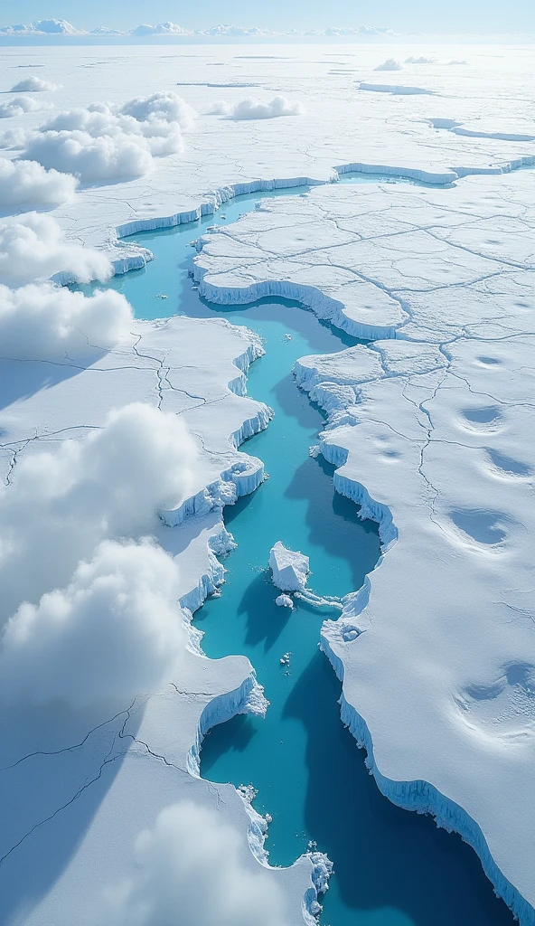 View of the Antarctic continent from above