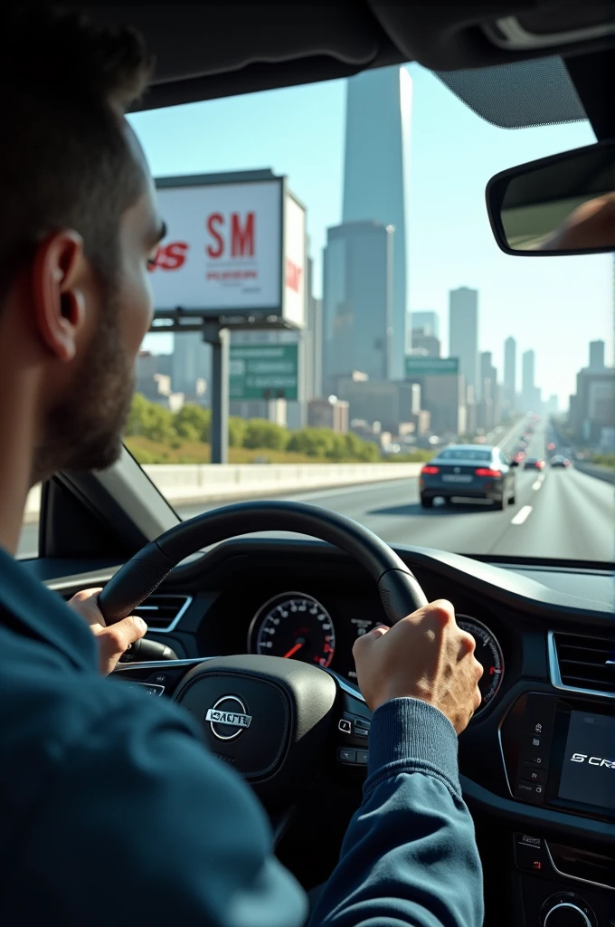 A sigma male doing postmortem of commercial ads on the road