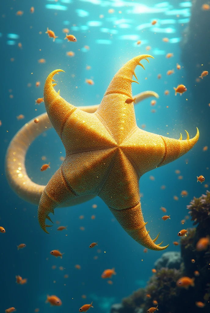 staryu realistic glitter gold shimmer underwater blue attacks