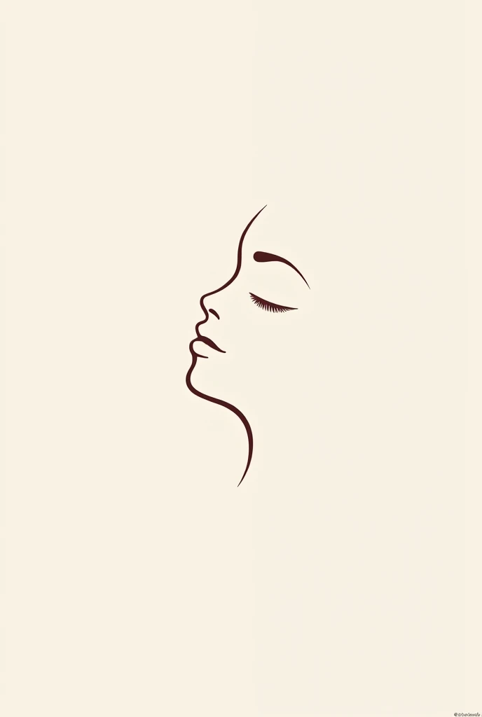 Logo for a clinic called “Derma Care” with a thin face silhouette