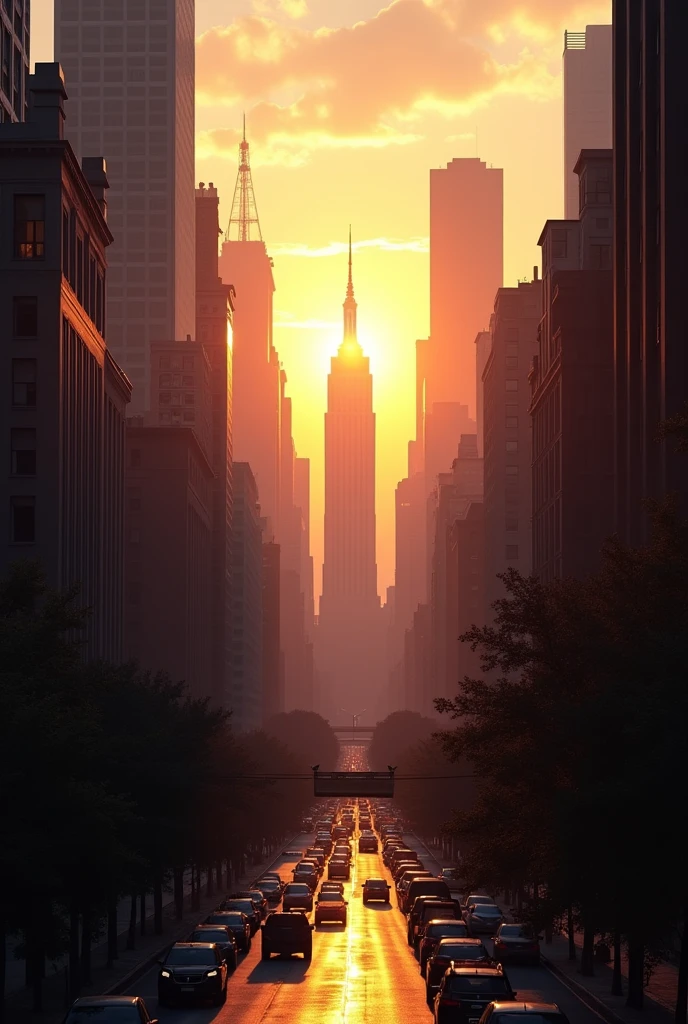 Looks Sun rise in new York city 