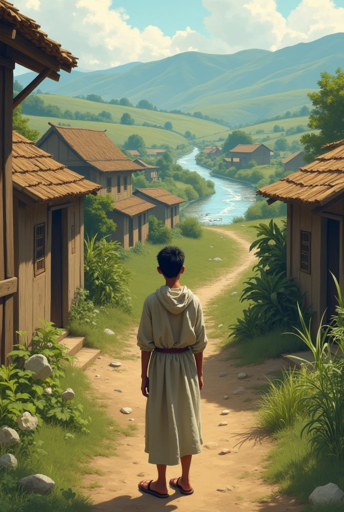 Rashid loved his village very much. He just wanted to stay there and find a way out.