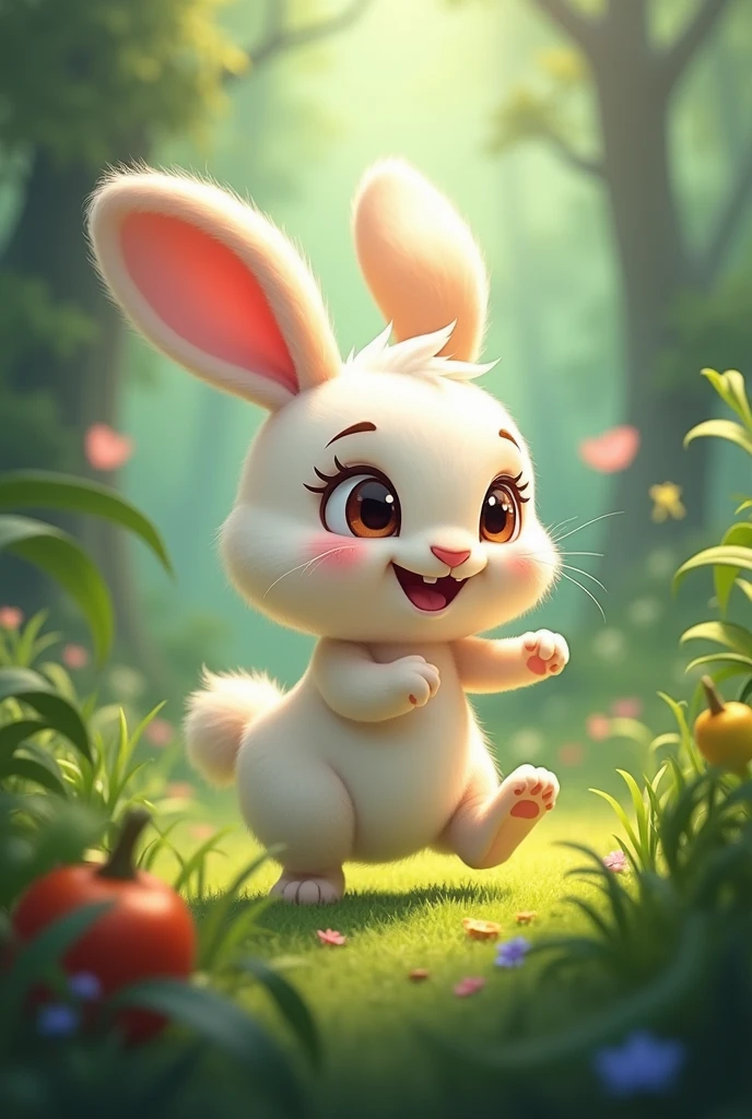 Describe the personality and daily activities of Minni the rabbit. Why is he described as "chanchal" (playful)?