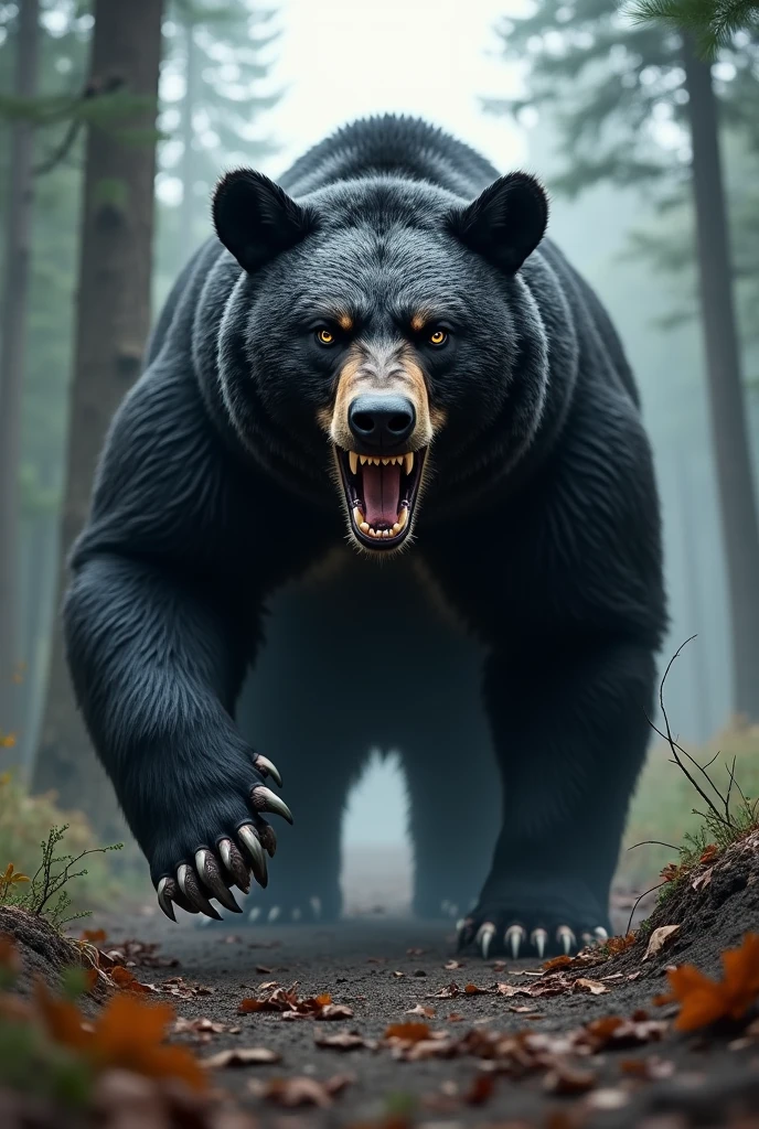 Black bear agresive