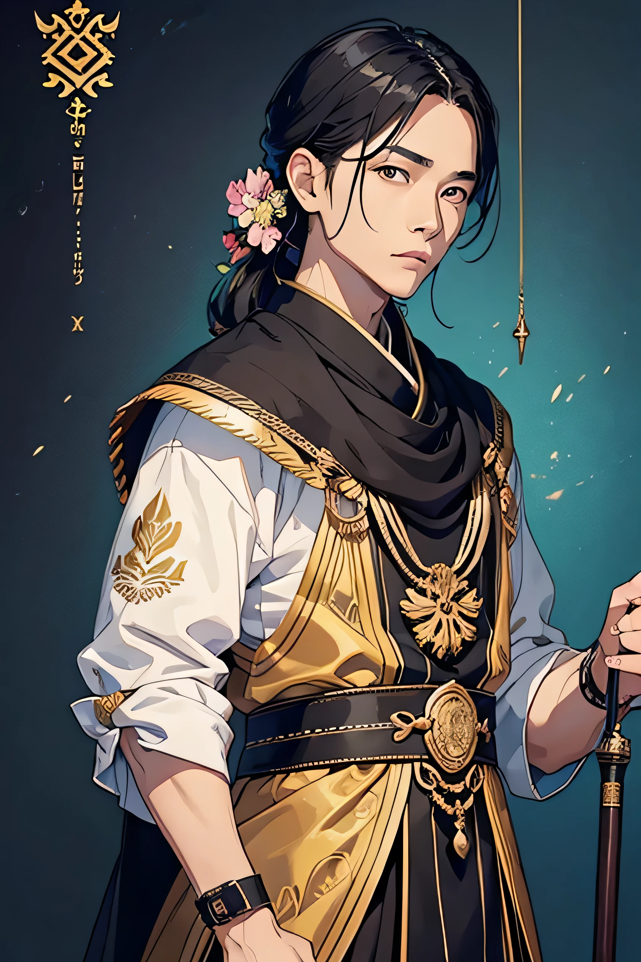 Start with a general outline:

ใช้ดินสอในการร่างโครงสร้างพื้นฐานของพระองค์ก่อน โดยวาดเส้นช่วยเพื่อให้สัดส่วนของพระองค์ถูกต้อง
ลักษณะสำคัญของHis Majesty is black:

His Majesty is black (King Naresuan) Often has important features, such as armor., Shawl, And weapons His armor has detailed and beautiful patterns. He will hold important weapons such as a sword or a bow. Details of the face:

ใบหน้าของHis Majesty is blackมักจะมีความสง่างามและแสดงถึงความเป็นผู้นำ
ดวงตา, nose, And the mouth should have a clear and meaningful appearance, clothing and weapons.:

วาดรายละเอียดของเสื้อผ้าและอาวุธอย่างระมัดระวัง เช่น การพับของShawlและลวดลายบนเสื้อเกราะ
การลงสี:

ใช้สีที่เหมาะสม เช่น สีดำหรือสีทองสำหรับการวาดHis Majesty is black
สังเกตการเล่นแสงและเงาเพื่อเพิ่มความลึกและมิติให้กับภาพ
การตกแต่งเพิ่มเติม:

Add background details or other elements such as a national flag or related backdrop.