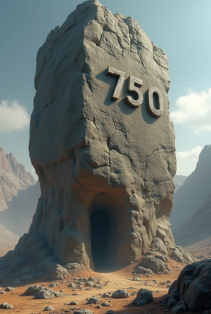 number 750 and be of old rock on shield 
