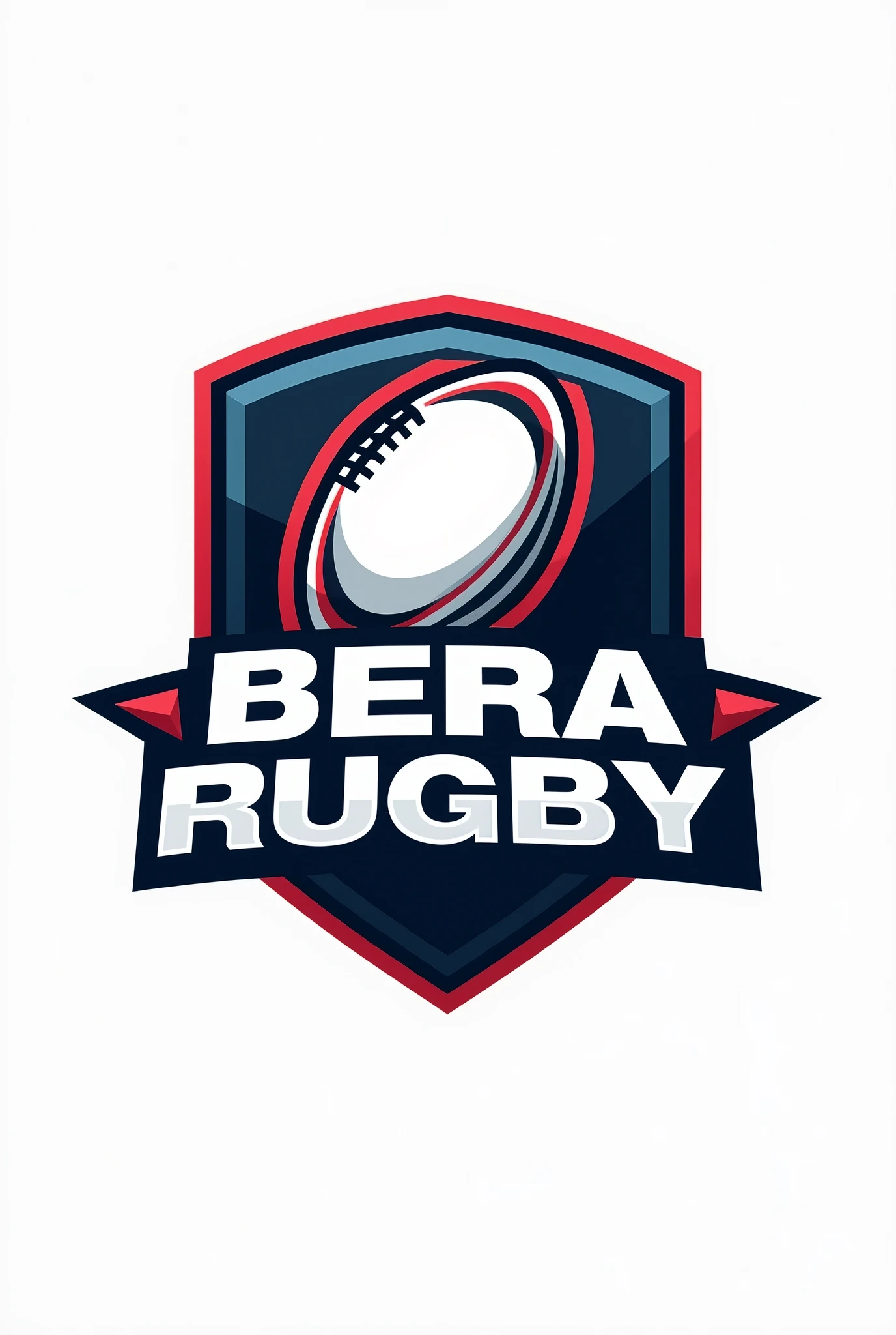 Create logo for me rugby/ ball wrote BERA rugby  strike 
