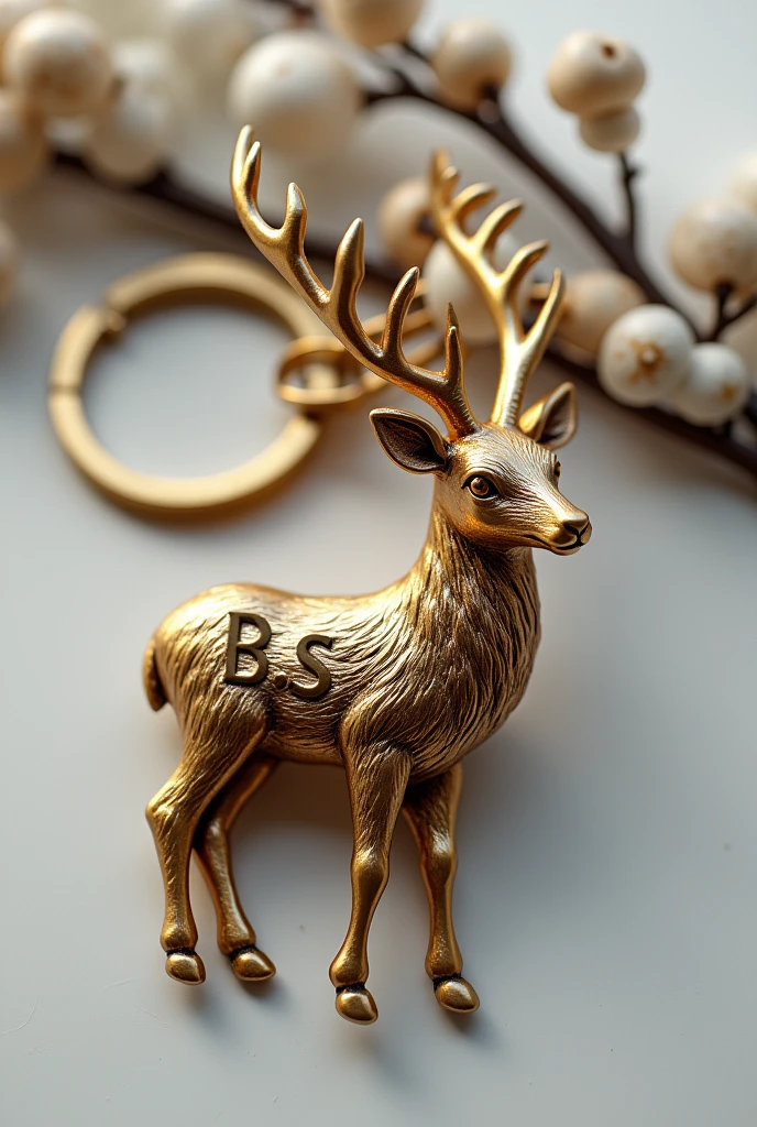 Create a beautiful hart keychain in and name is B.S