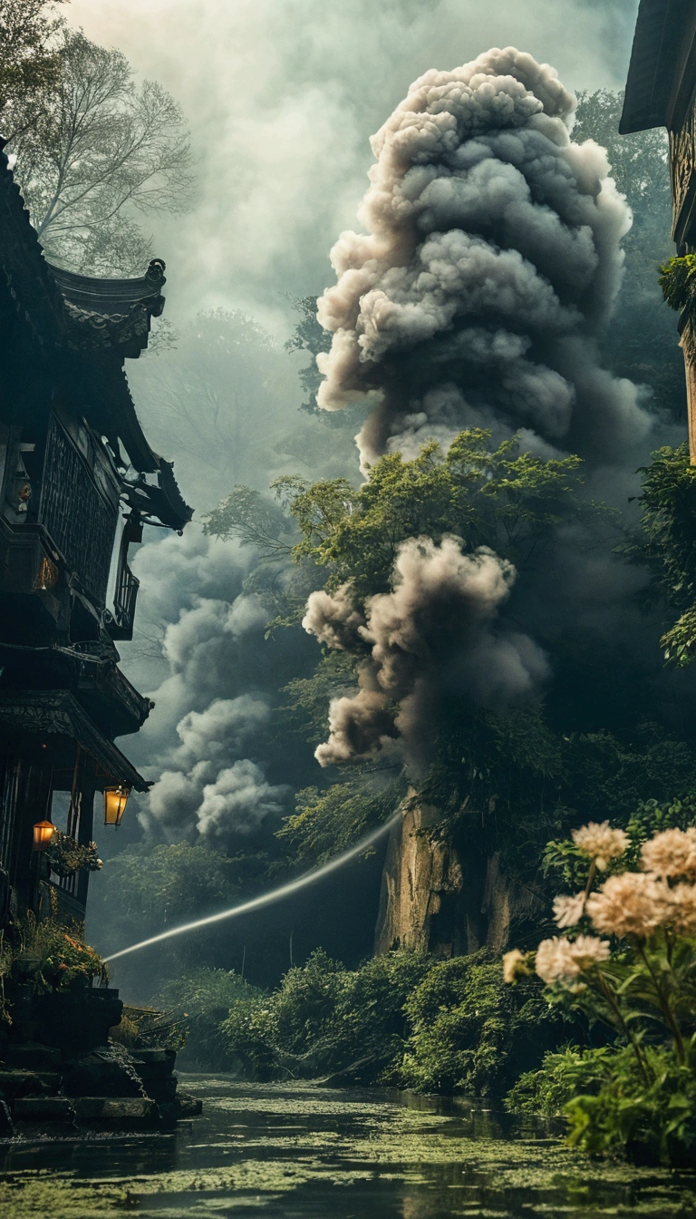 fog, flowing, cloud, floating, smoke, drifting, dim ,Shake