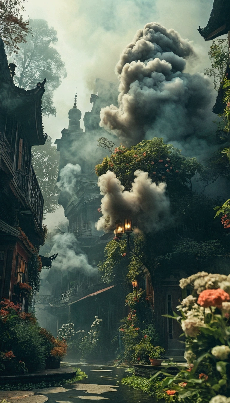  fog, flowing, cloud, floating, smoke, drifting, dim ,Shake